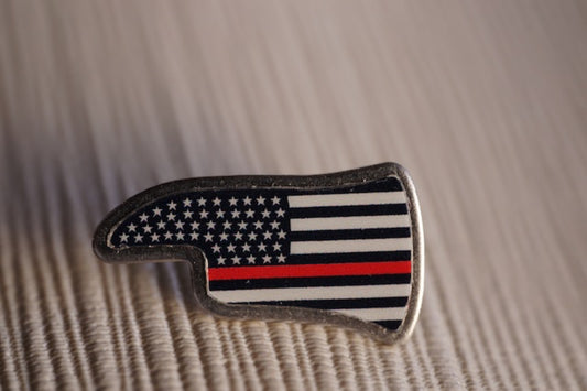1st Defender Thin Red Line Pin .75 inch