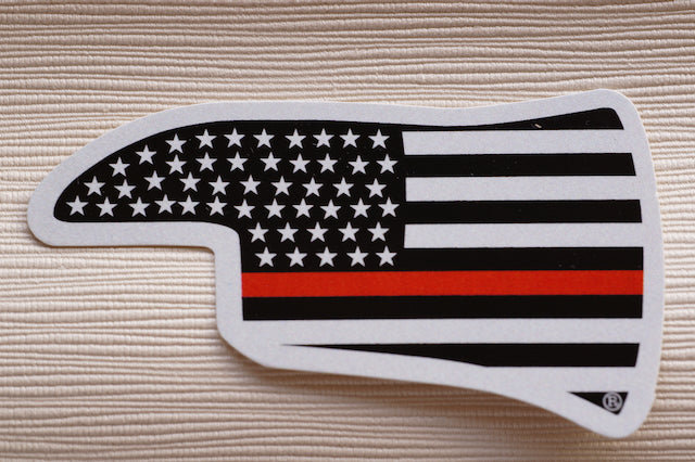 1st Defender Thin Red Line Sticker 2 x 3.5 inches